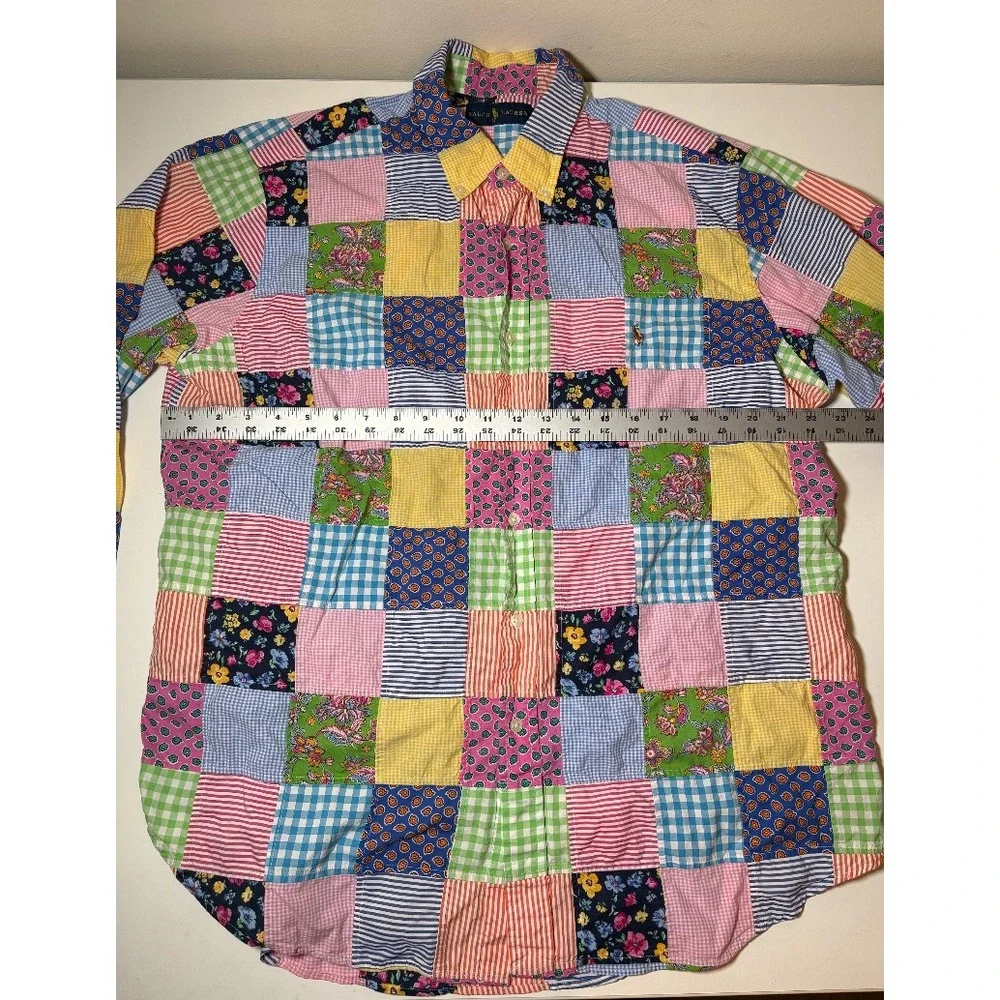 Polo Ralph Lauren Patchwork Button Down Shirt | XL